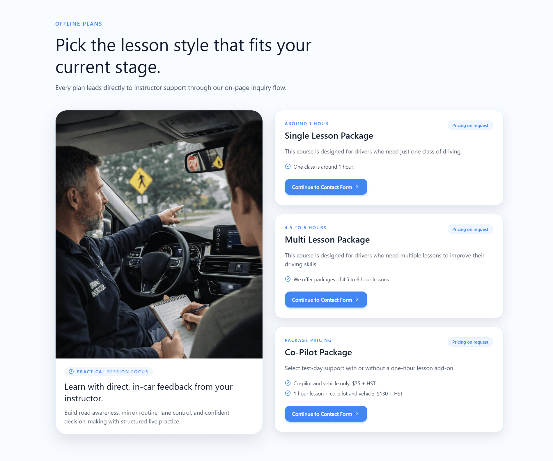 Offline lesson plans laid out in one place with clearer comparison detail.